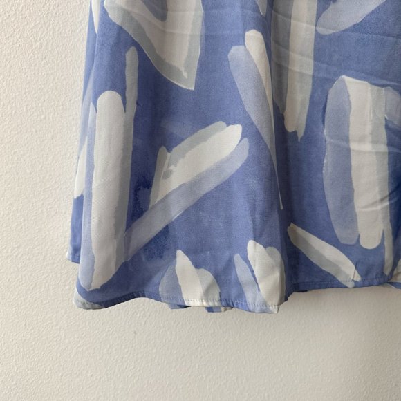 Mango Blue and White Flowy Maxi Skirt - Picture 3 of 4